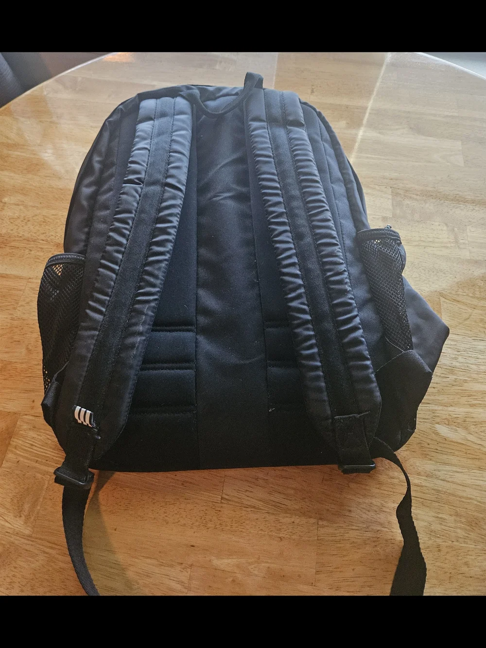 adidas Black Backpack with White Three-Stripes